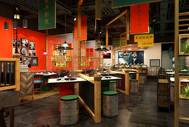 湖州火锅店装修设计_案例效果图