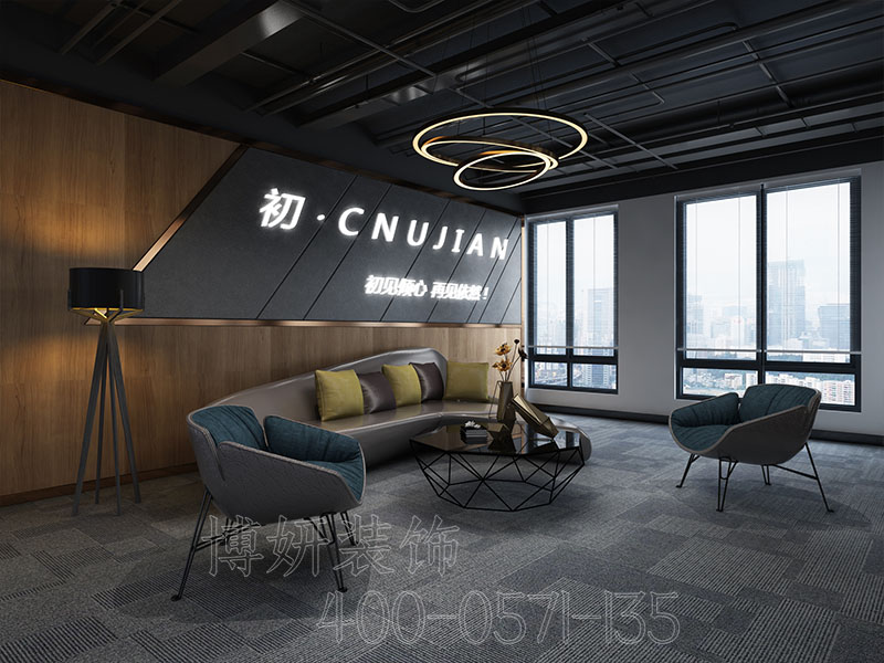 杭州科幻科技风格办公室装修样式-效果图
