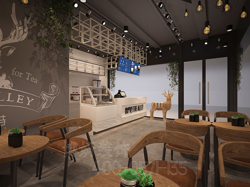 杭州网红奶茶店装修设计，专注店铺装饰公司