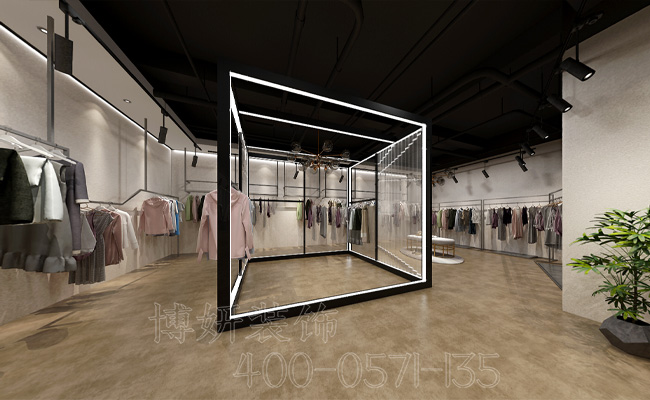 杭州滨江服装店装修-服装店装饰效果图 4