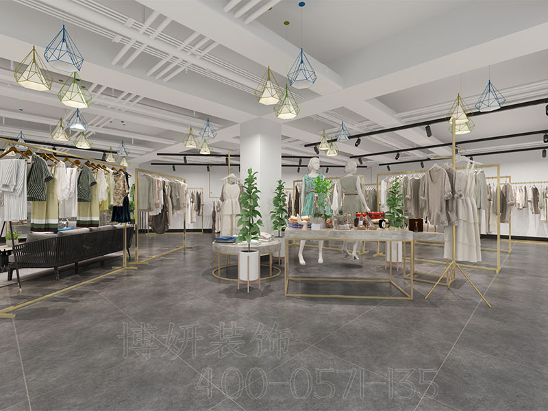 杭州下沙服装店装修-服装店装潢实景图 3